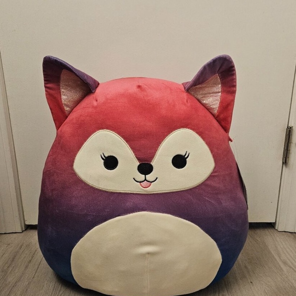 Squishmallows Red to Purple Gradient Fox Plush